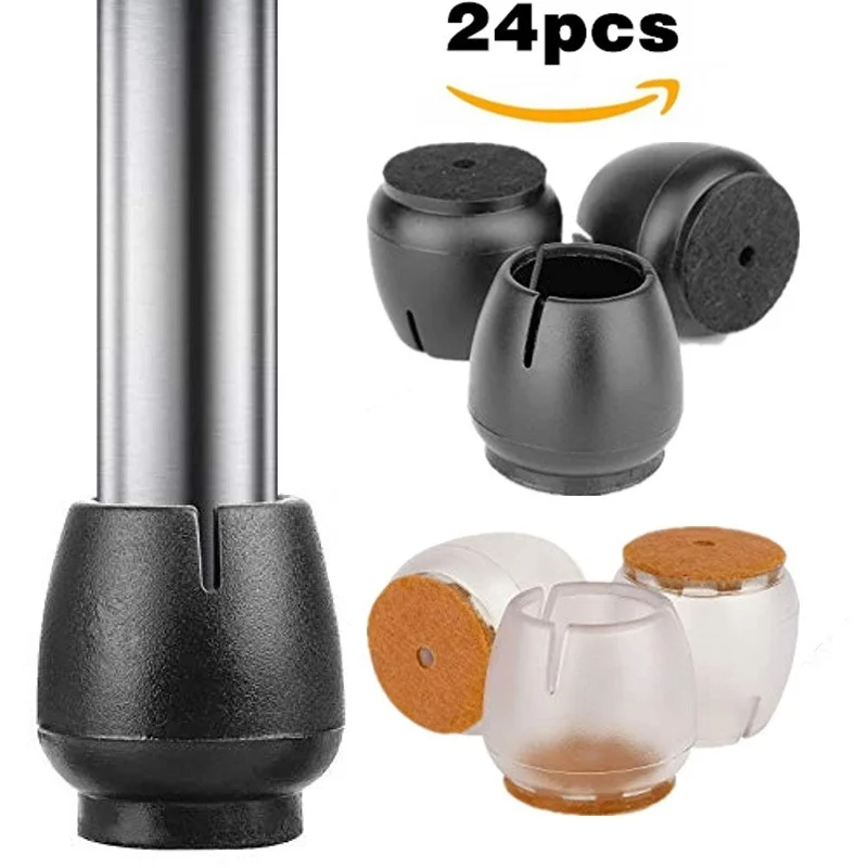 24 sztuk Fit 12-16mm noga od krzesła czapki tabeli plastry do stóp pokrowce na meble skarpetki ochraniacze podłogowe, aby zapobiec zadrapaniom podłogi zmniejszyć hałas