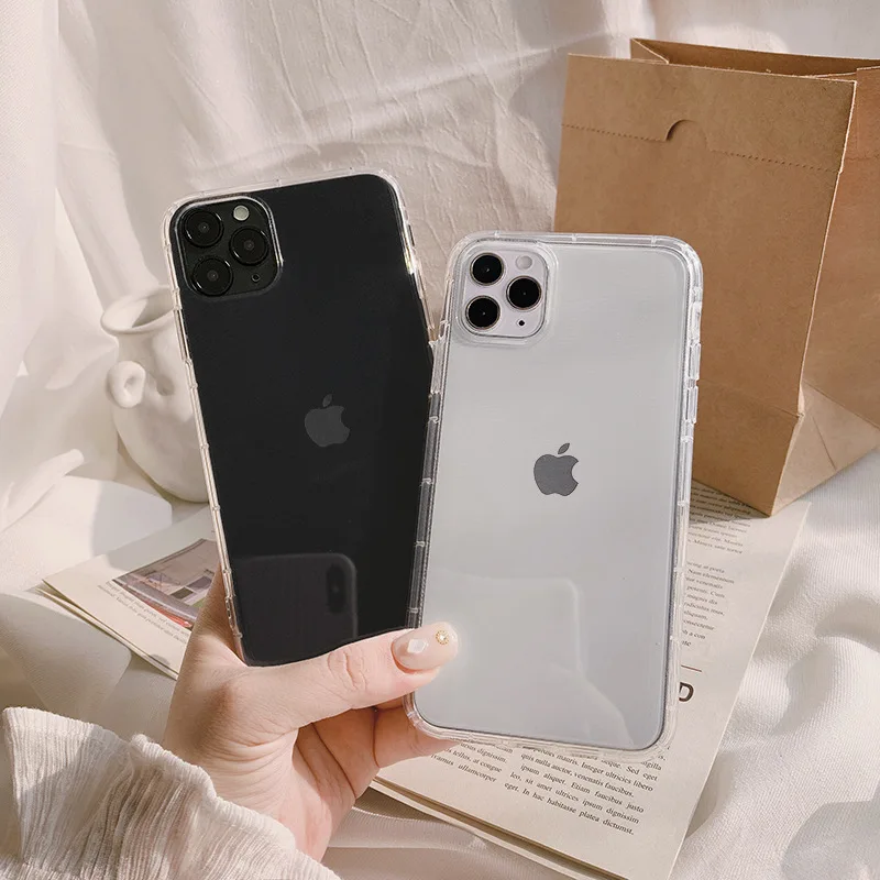 2023 Mini custodia per telefono antiurto trasparente solida semplice per iPhone 12 13 14 11 Pro Max X Xr Xs Max 7 8 Puls SE TPU Cover