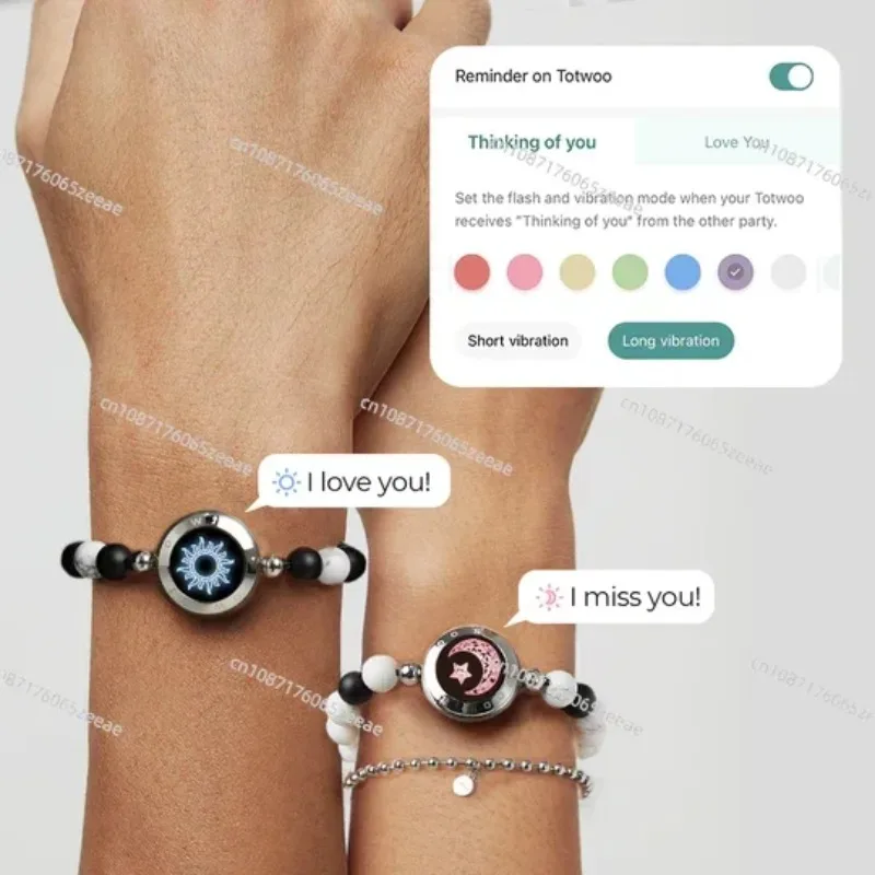 Unique products remote control Smart bracelets longdistance for couples totwoo i miss you bracelet with lover reminder