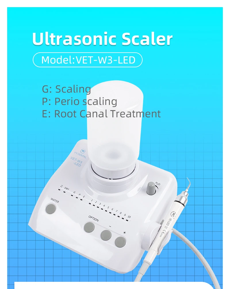VVDental Ultraschall-Scaler-Maschine mit LED-Licht zur Entfernung von Zahnbelägen und Zahnstein, Reinigung der Zähne, Zahnaufhellungswerkzeuge für die Zahnmedizin – Detail 2