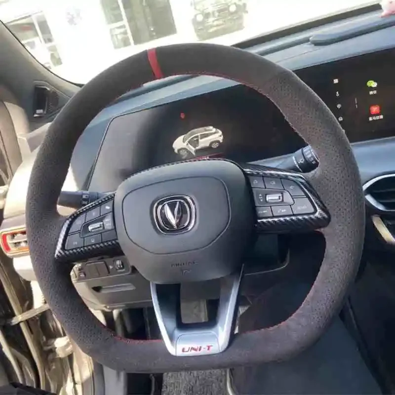 

Замшевый кожаный чехол на руль автомобиля своими руками для Changan CS75 CS55PIUS Eado UNIK, внутренние автоаксессуары