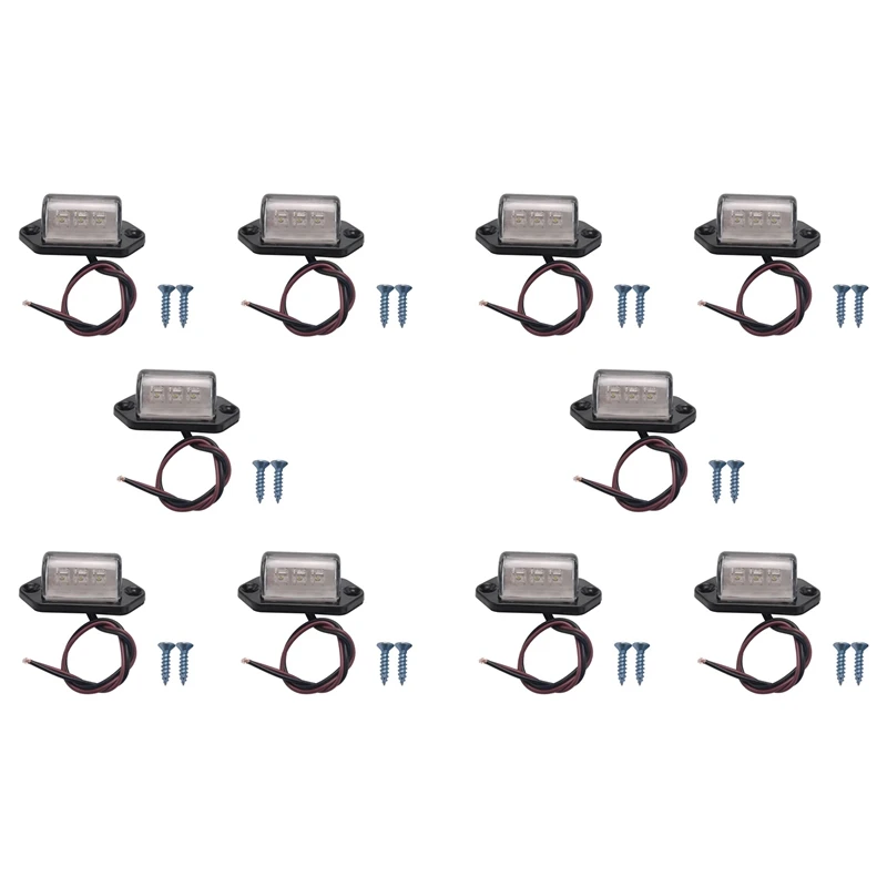 

10X 12/ 24V 3светодиодный номерной знак дневной фонарь для грузовика трейлера