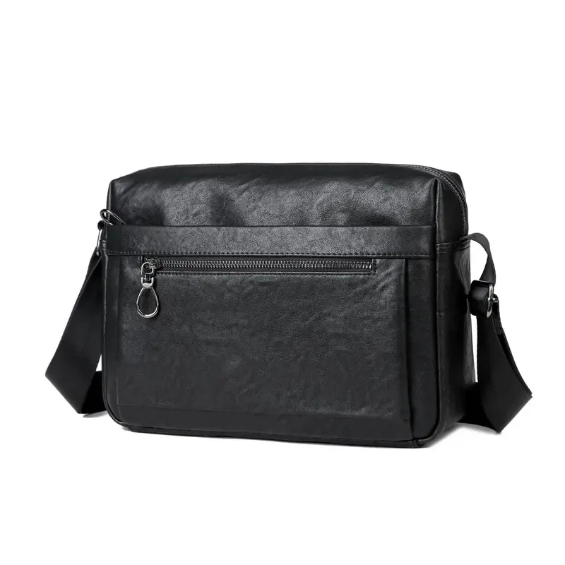 Simple Crossbody High Quality Leather For 9.7 Inch iPad sacoche homme Retro Men's Shoulder Bag Leather Classic Messenger Bag