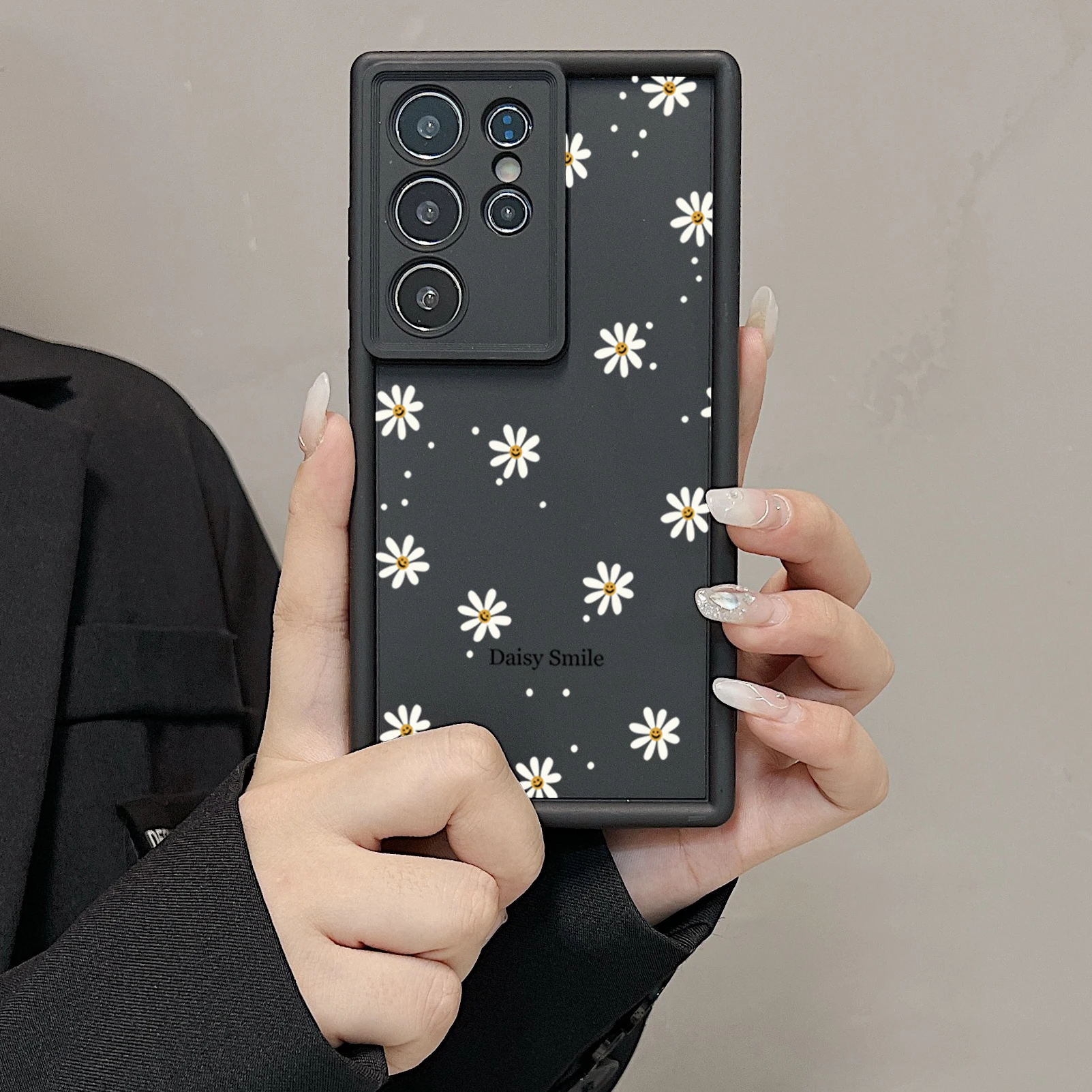 Case For Samsung Galaxy S24 S23 S22 Ultra FE S21 Plus A52 A53 A13 A54 A14 A34 A15 A35 A55 Shockproof Daisy Flowers Phone Cover
