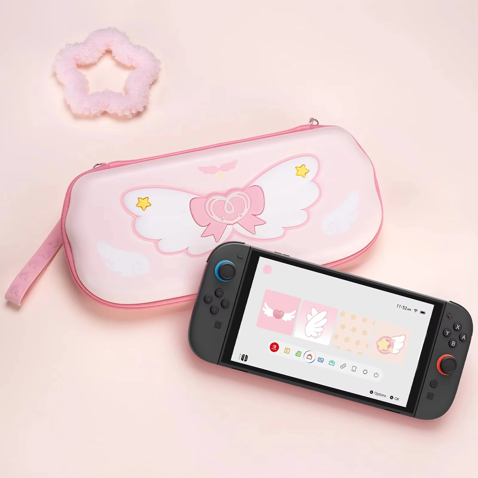 Carring Case Compatible with Switch 2 (2025), NS2 Portable Storage Bag with 10 Game Card Slots , GeekShare Cute Travel Case