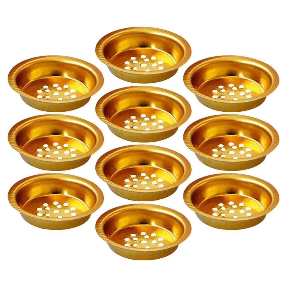

10 Pcs Incense Burner Accessories Middle East Style Stainless Steel Censer Trays Charcoal Tray Holder Home Decor Scented Plates