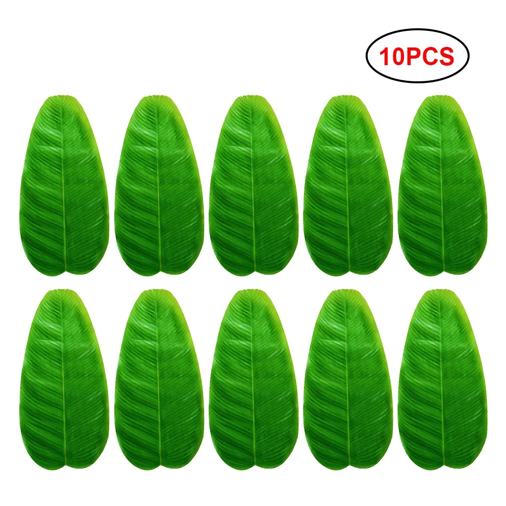 

10PCS Artificial Banana Leaves Large Tropical Leaves Decorations Party Supplies