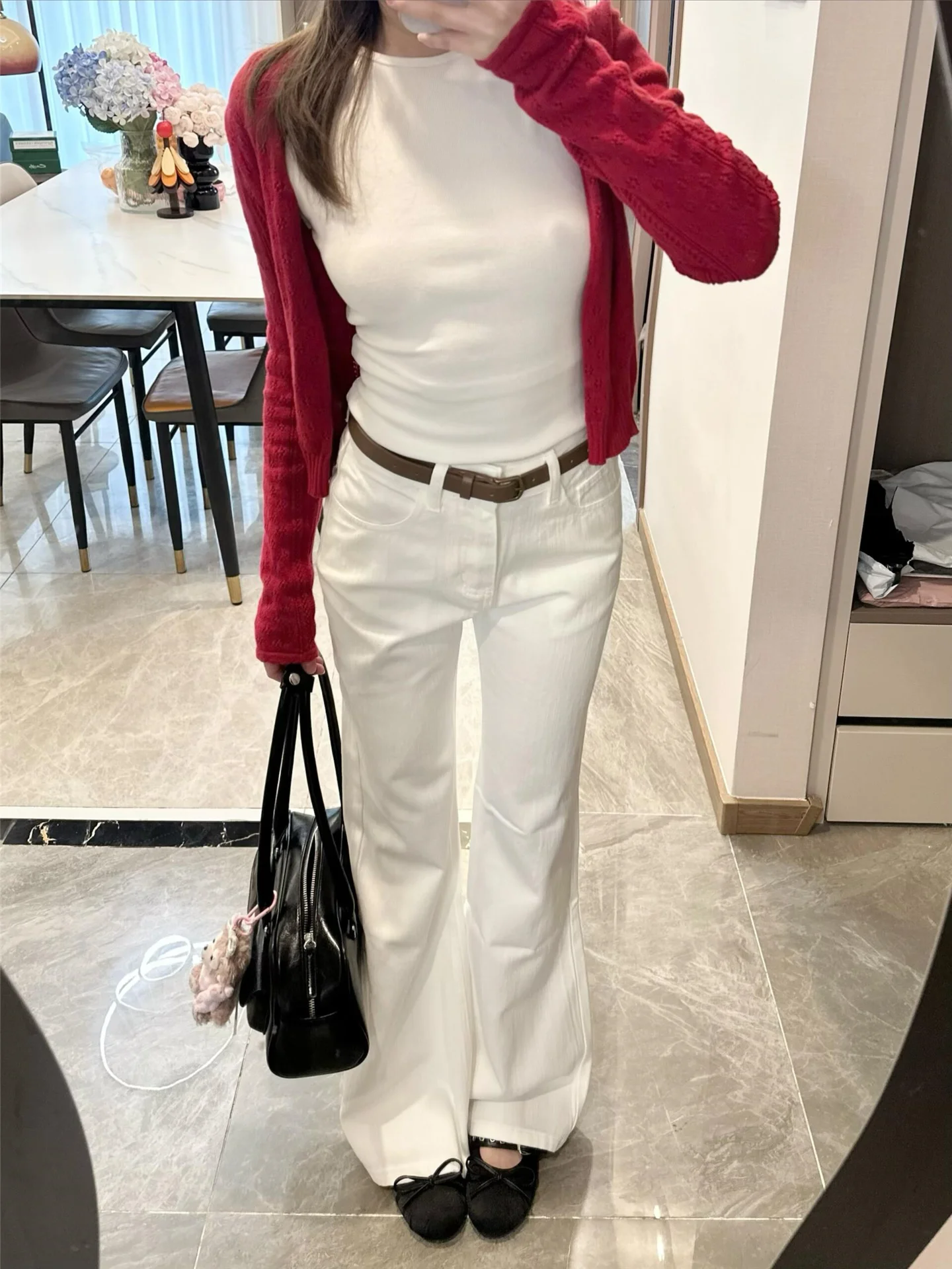 

Американские ретро-джинсы с высокой талией, расклешенные, женские, свободные, струящиеся, нестандартной длины, повседневные, хлопковые, брюки-клеш