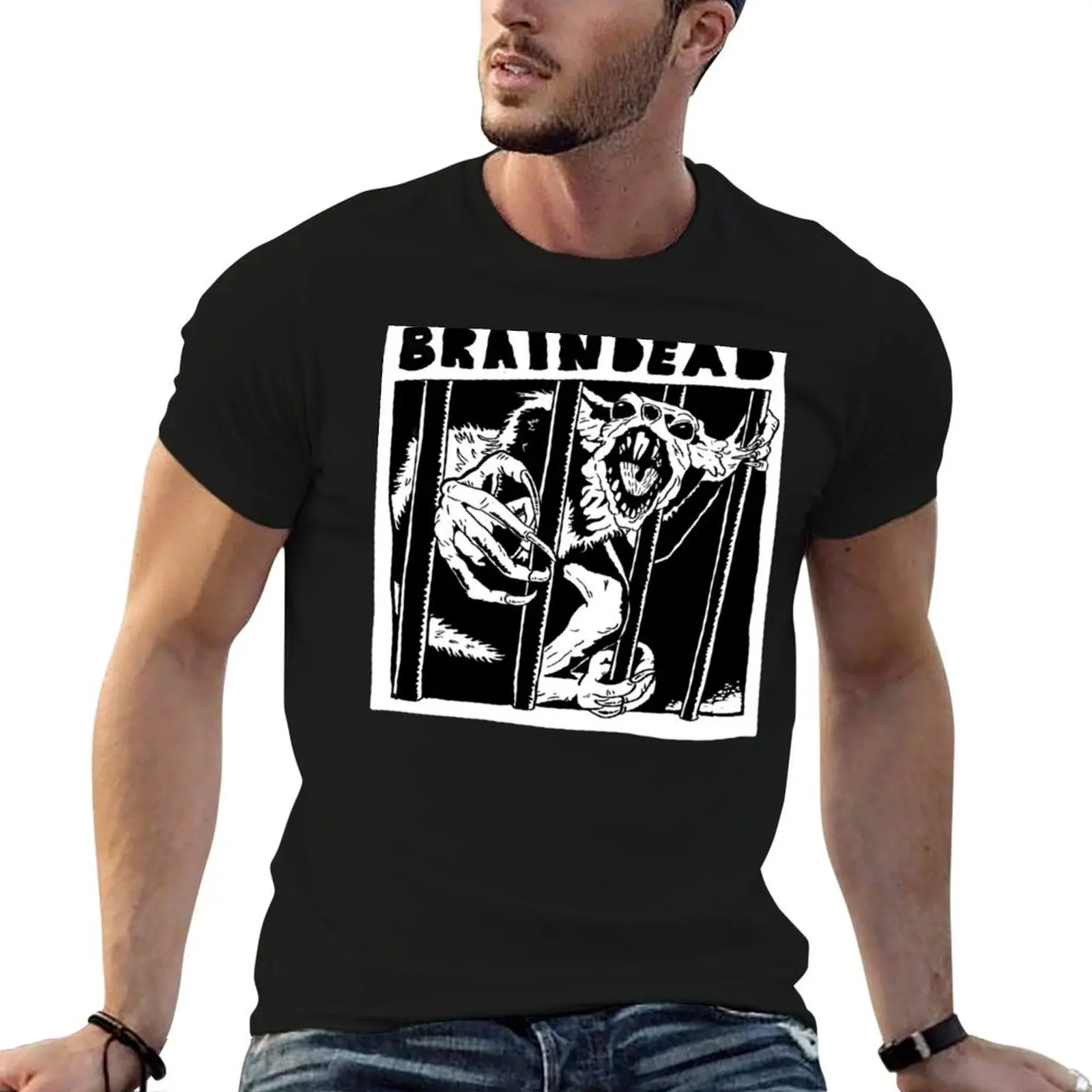 

Braindead Rat monkey square T-Shirt mens graphic t shirts funny t shirts cotton t shirts for man cotton soft T-Shirt