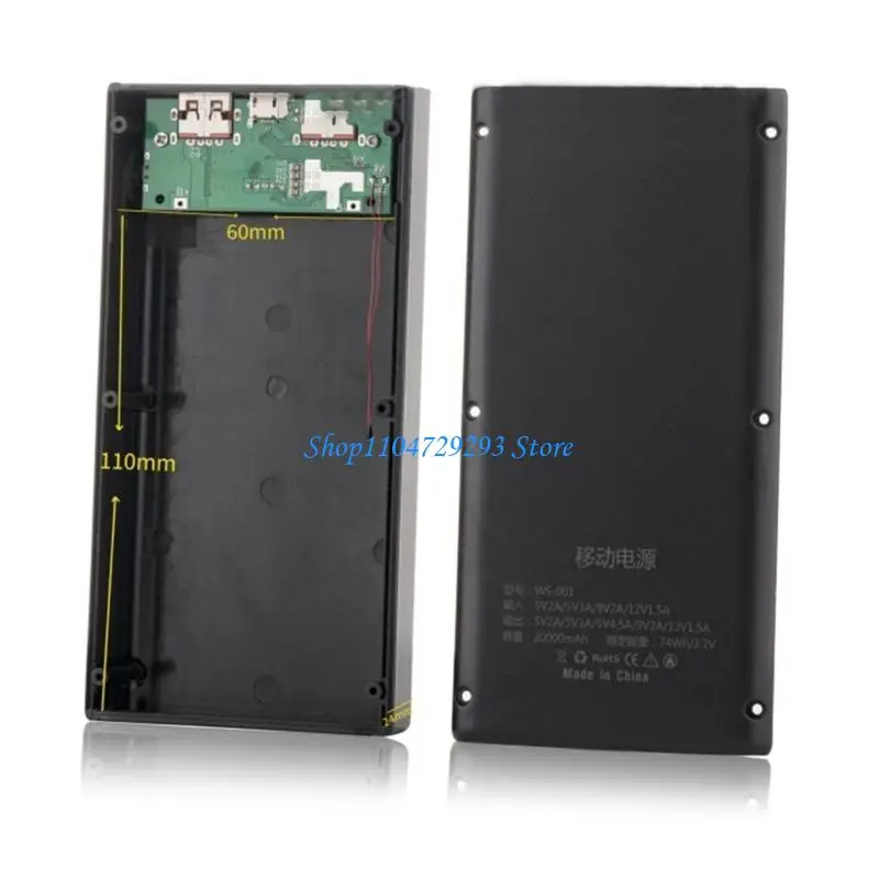 

Y2GD Portable Welding Charging PowerBanks Casing Type C Housing Charging Quick 22.5W Charging, Easy to Read