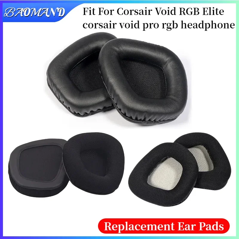 

Ear Pads For Corsair Void RGB Headphones Replacement Soft Foam Cushion Sponge Pad Leather Earmuffs BAOMAND