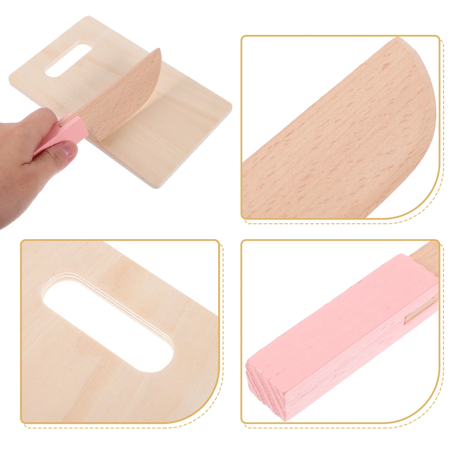 1 Juego 1 Juego de tabla de cortar de madera para niños, cocina segura, juego educativo de simulación, herramienta de aprendizaje, juego de cocina de madera reutilizable para niños, accesorio