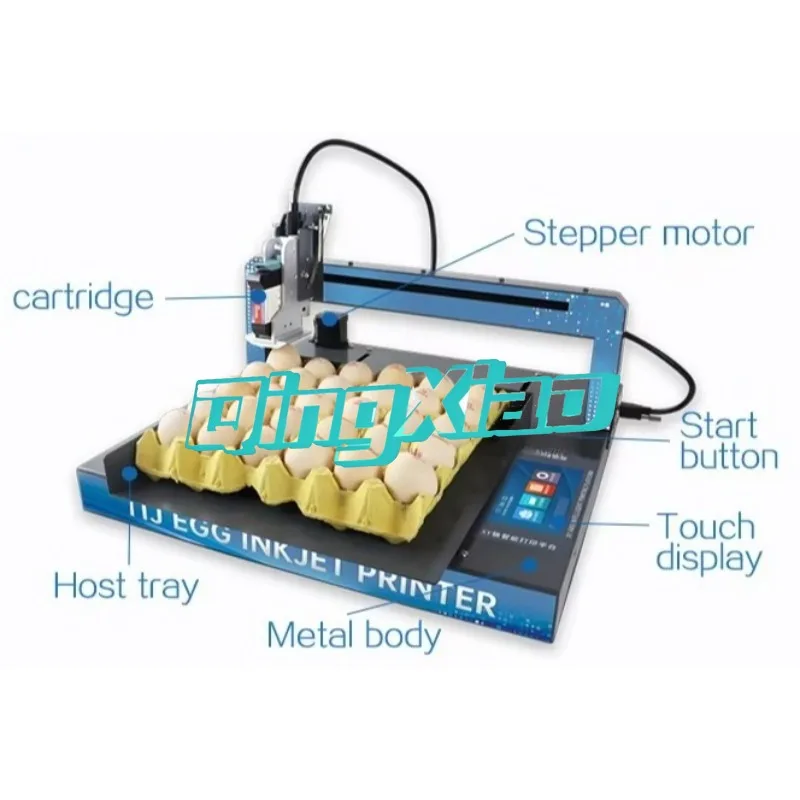 New Fully Automatic Egg Inkjet Printer Whole Disk Date Pattern Serial Number Coding High Efficiency For Eggs Processing Industry