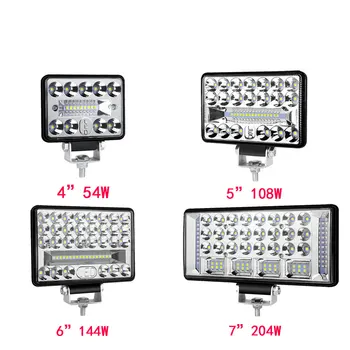 4 ''5'' 6 ''7 Polegada barra de luz led offroad ponto inundação led luz trabalho para caminhão carro barco trator 4x4 atv faróis 12v 24v