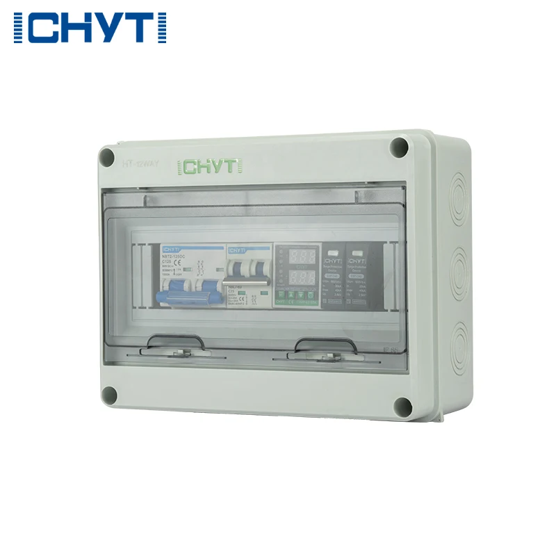 Waterproof Outdoor IP65 Solar PV Array Strings DC Surge Lightning Protection AC Voltage Protector Combiner Box