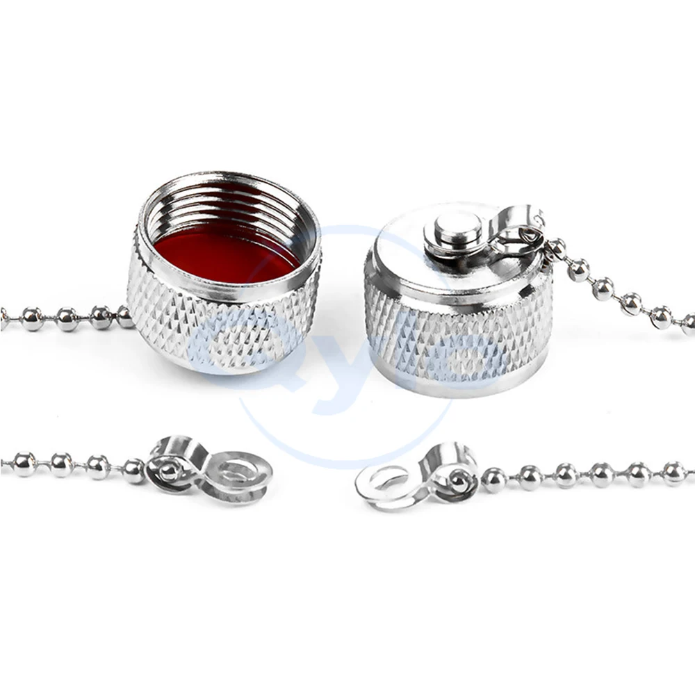 N-Type Female Connector Protective Cap Metal Dust Cover Dust Cap Instrument Protective Cover with Lanyard N-K-FC (1 pcs)