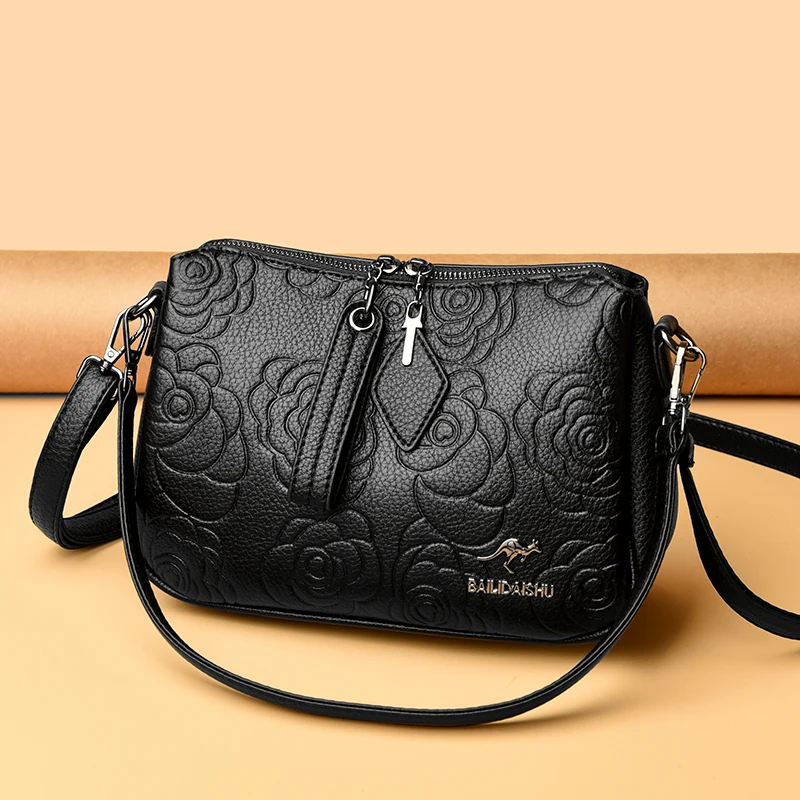 

Сумка-цилиндр с тиснением в стиле ретро, классическая текстурированная сумка через плечо на молнии, с широким ремешком с геометрическим узором