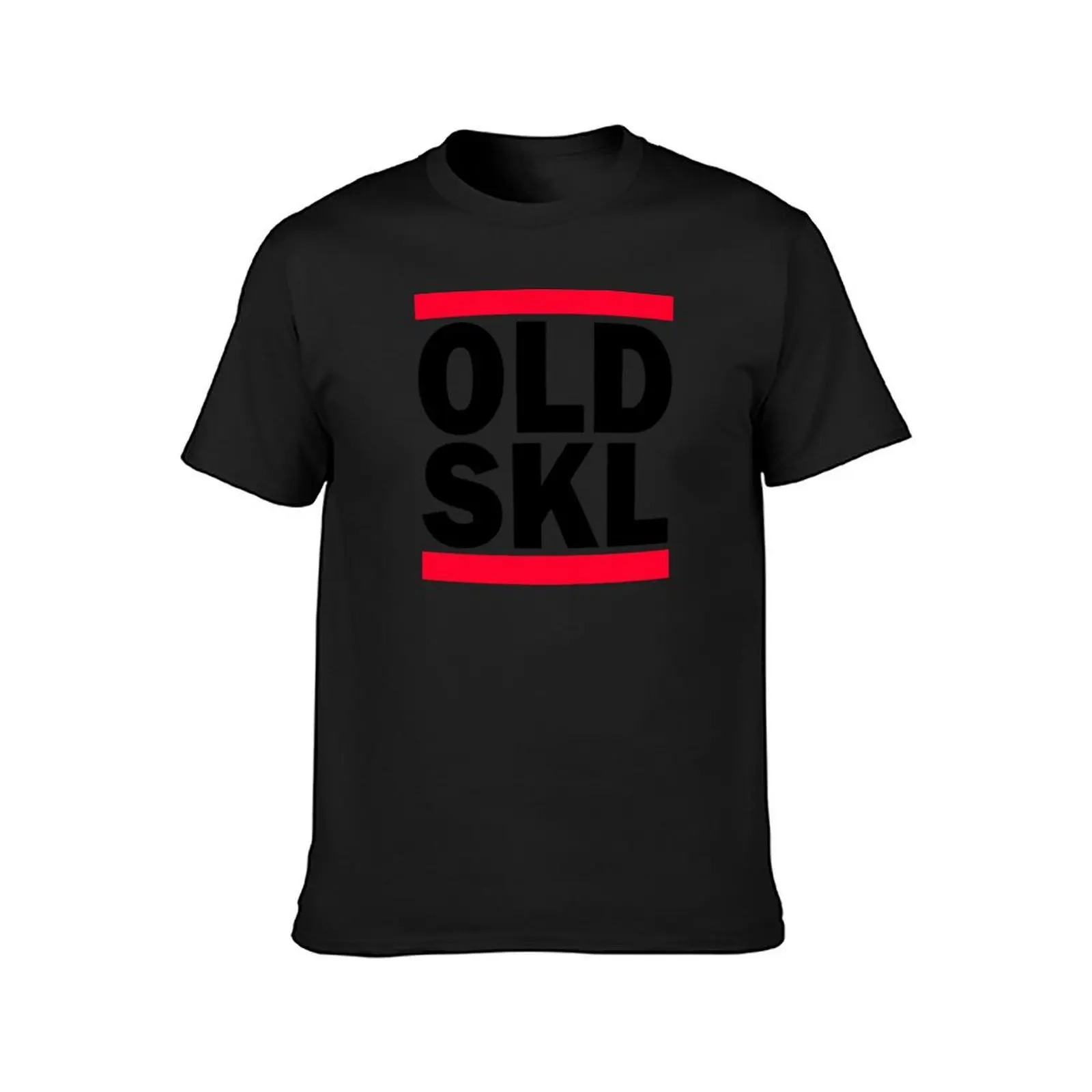 OLD SKOOL Black Letters T-Shirt summer top oversizeds plain men graphic t shirts