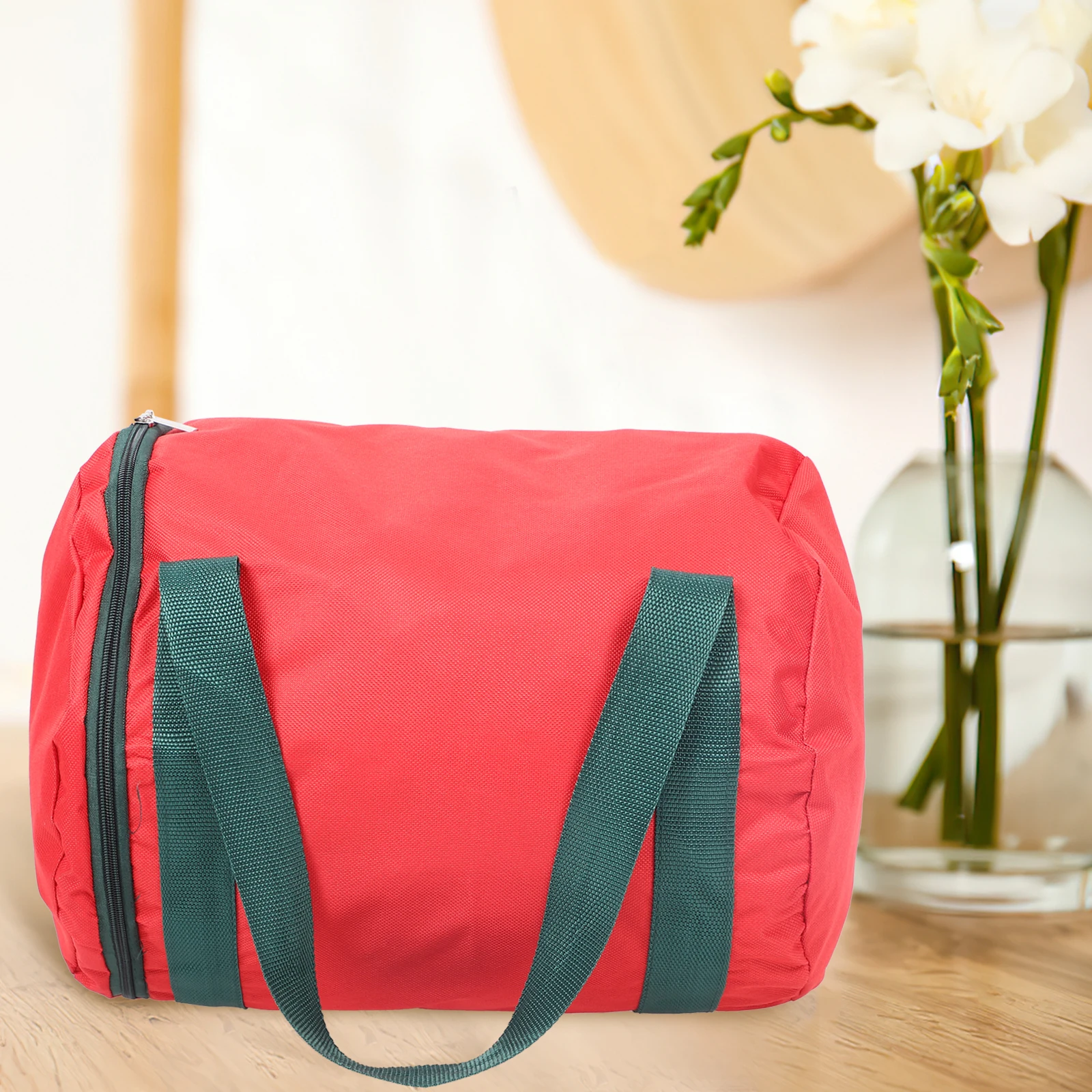 حقيبة تخزين أضواء العطلات قماش أكسفورد ممتاز مقاوم للماء والغبار وخفيف الوزن ومحمول مع مقابض معززة لعيد الميلاد #3
