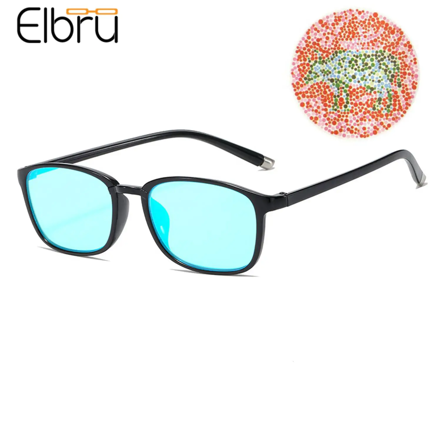 Elbru Men Women Color-blindness Glasses Red Green Color Blind Corrective Eyewear Two-sided Coating Lens Eyeglasses For Daltonism