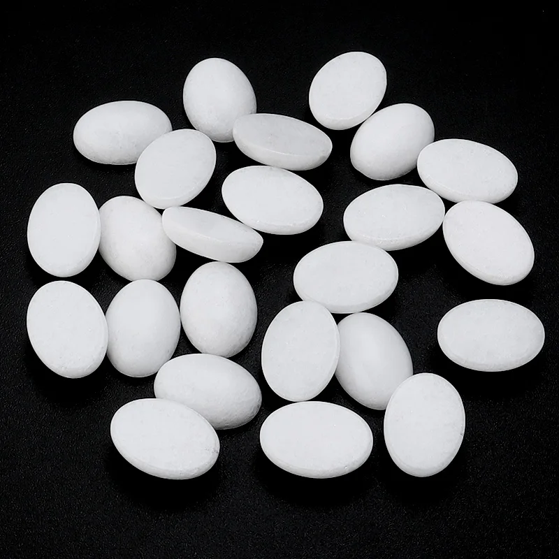 DC 5-10pcs/lot Oval White Jade Natural Stone Cabochons Multiple Sizes For Diy Ring Earring Necklace Making Jewelry Findings