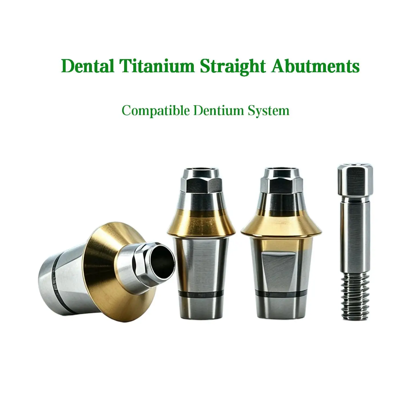 Dentium Implant Compatible Straight Abutment 10 Pcs Pack Dental Lab Consumables Prosthetic Titanium Components SuperLine