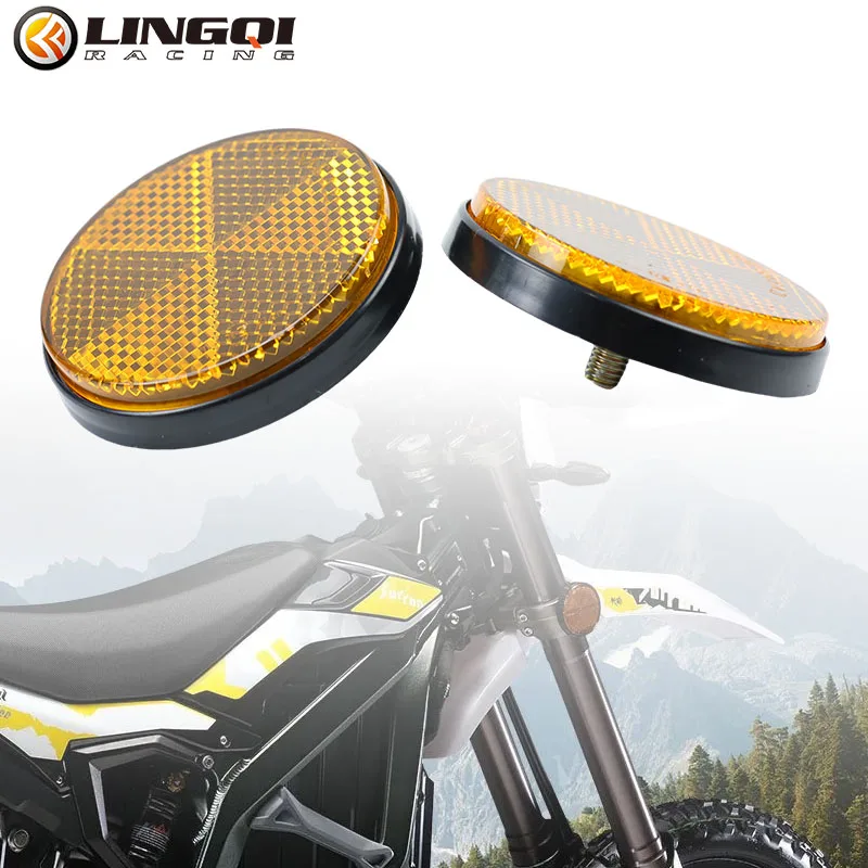 Electric Bicycle Side Reflector Reflective Sheet Refraction Amber Motorcycle Reflection Light For Surron Light Bee Ultra Bee