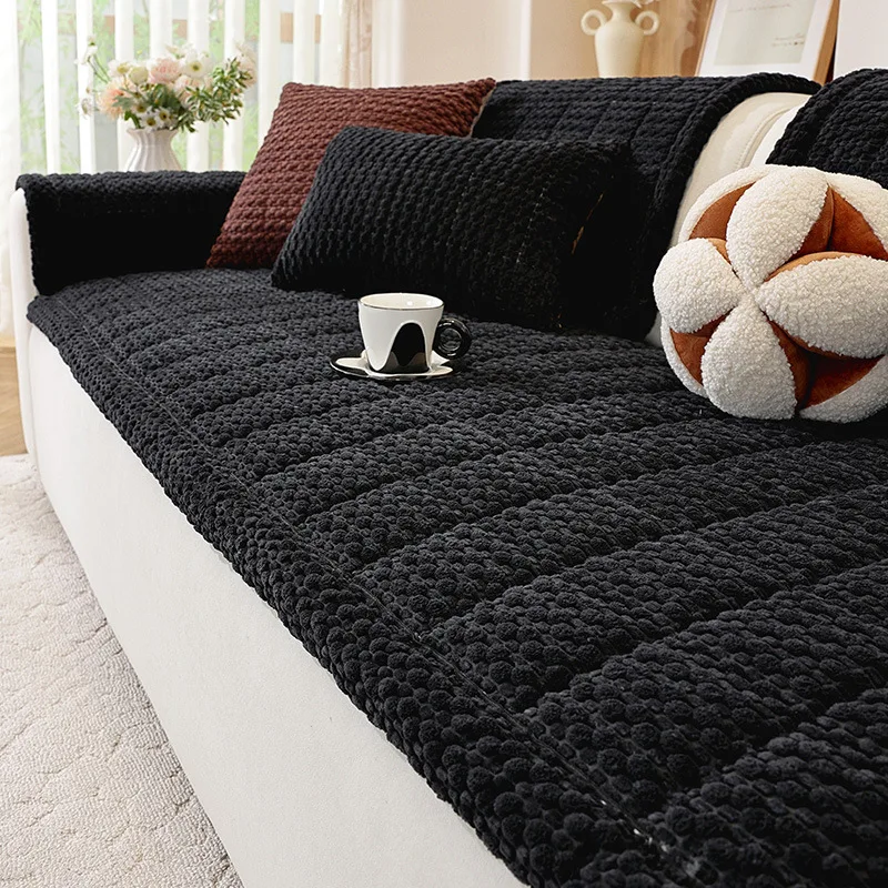 Corduroy simple wind thickened sofa cushion autumn and winter non-slip sofa cover seat cushion