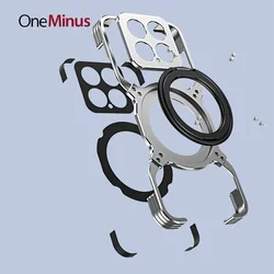 Light Metal Bumper For Xiaomi 15 Pro Case Mi 15 Rimless Frame Built-in 360 Degree Rotation Magnetic Holder With Lens Cover