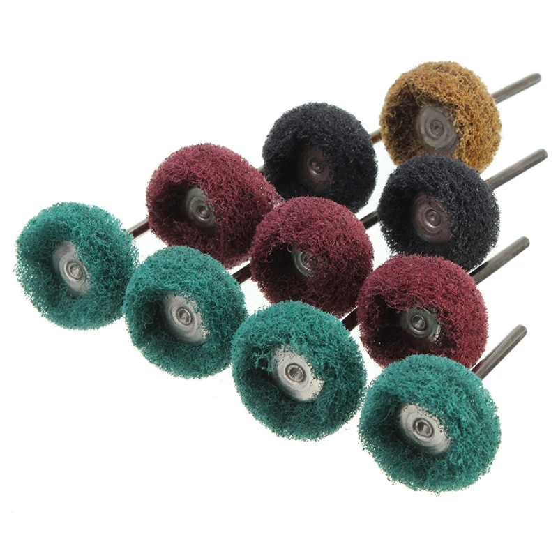 5-20pcs Mini Drill Abrasive Brush Nylon Buffing Polishing Wheel Dremel Rotary Hand Tool Accessories Set Rust Remover