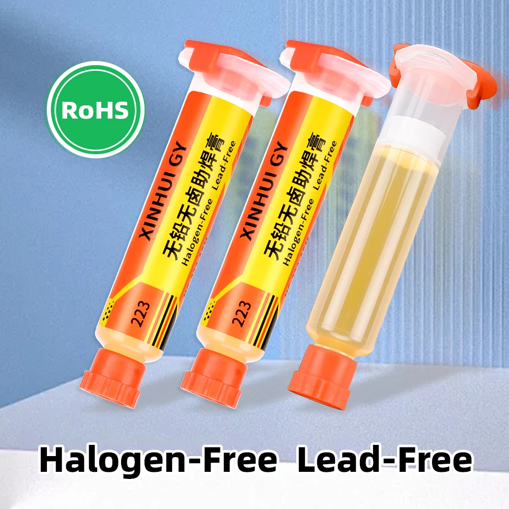 RMA-223 Lead-Free Halogen-Free BGA Flux Paste, No-Clean High Activity Soldering Flux for Mobile Phone Repair