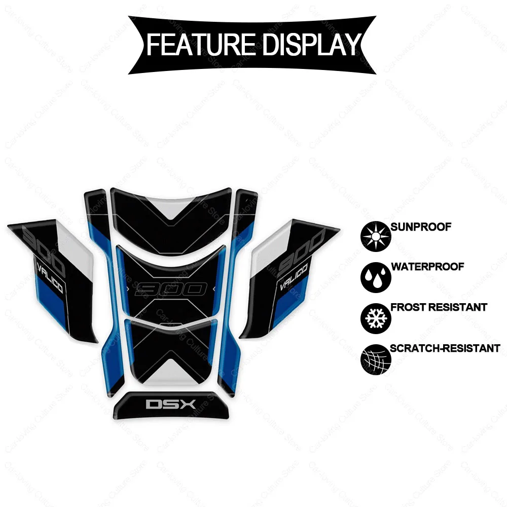 Pegatina impermeable para motocicleta Voge Valico 900DSX 900DSX 2024, Kit de almohadilla para tanque, pegatina protectora de resina 3D