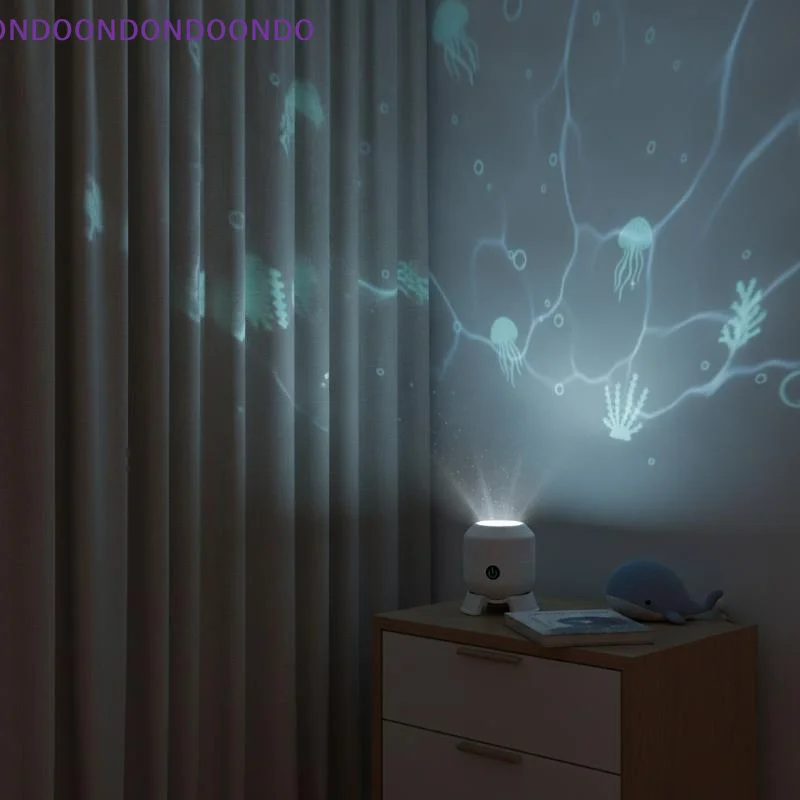 LED Starry Sky Ocean Projection Light 360° Rotatable USB Powered Dimmable Ambient Lamp for Bedroom Living Room Decor