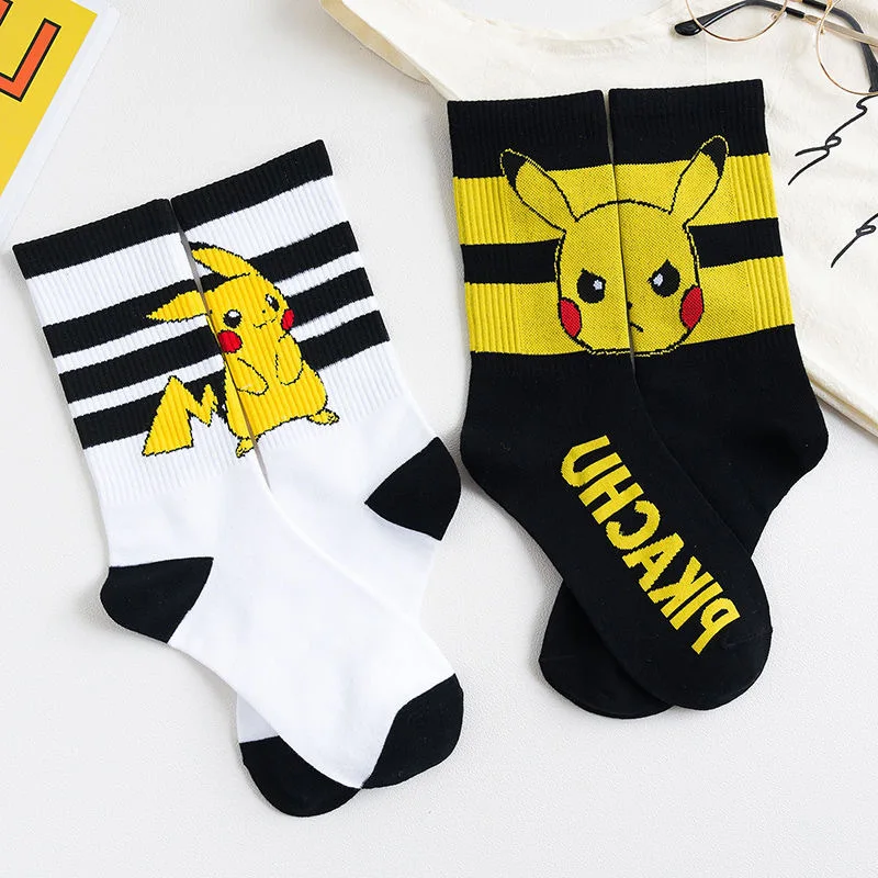 Pokemon Anime Figure Pikachu Cosplay Socks Men Women Winter Socks Action Figure Cartoon Kids Baby Christmas Birthday Gifts