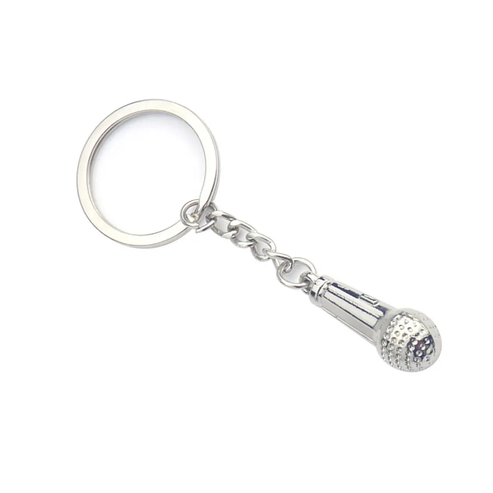Key Bag Keychain Pendant Halloween Christmas Microphone Keychains Metal Construction Bag Pendant Keychain Creative