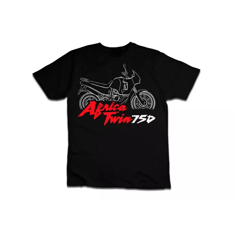 2024 men T shirt casual Hondas xrv 750 Africa Twin motorcycle for adventure riders T-shirt graphic summer 100% cotton S-3XL tee