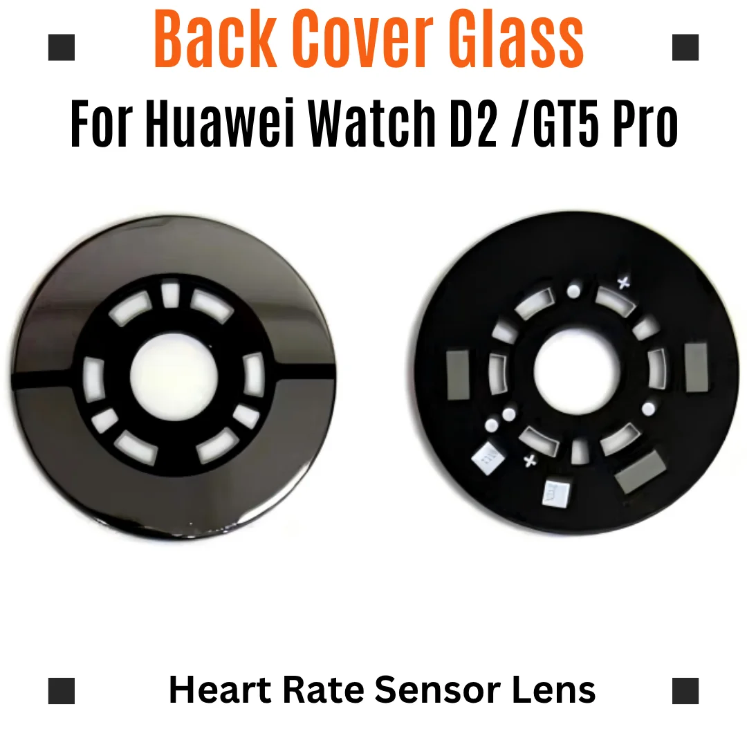 Heart Rate Sensor Glass Lens Rear Back Cover Replacement for HUAWEI WATCH D2 GT 5 Pro Smart Watch Repair Parts