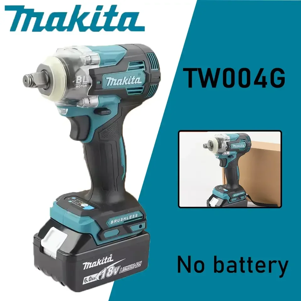 มากีต้า TW004G 630N.m เครื่องไขควงไร้แปรงถ่าน ไขควงไฟฟ้าไร้สาย แบบชาร์จได้ สำหรับแบตเตอรี่ 18V