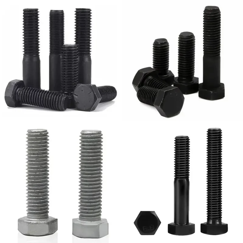 for Black  Head Bolts and Nuts  M6 M10 M12 M13  Grade Fasteners 18x80mm High Strength Carbon Steel Bolt Nut Set