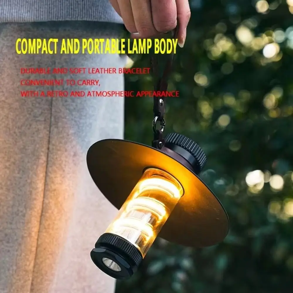 USB Chargeable LED Camping Lights Stepless Dimming IP4X Rated Rechargeable Lantern Infinite Focusing Soft Light