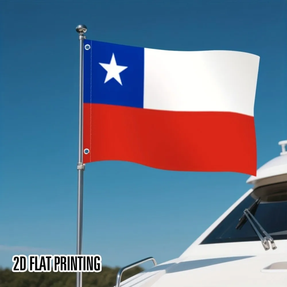 Chilean Flag 1pc Various Sizes Outdoor Flag 100% Polyester National Colors for Yards Gardens Gatherings