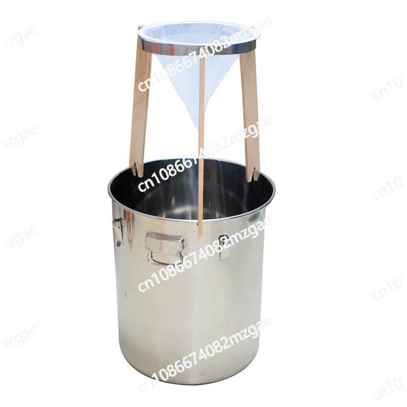 Honey filter bracket, conical, stainless steel bucket, plastic bucket, portable tool for honey collection for general artifacts