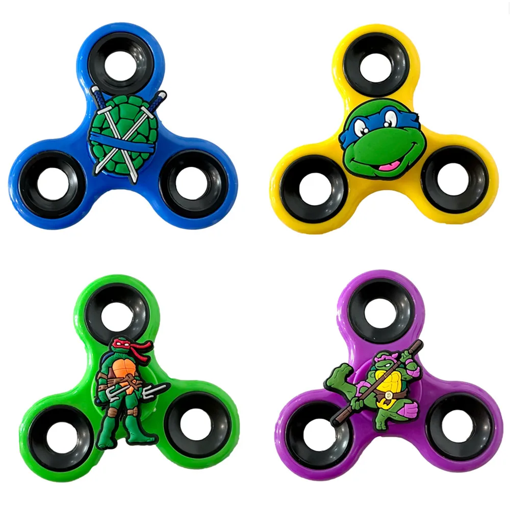 1 Stück Kung Fu Turtles Kampfkunst Ninja Actionfiguren Fidget Spinner PVC-Modell Finger-Stressabbau-Handspinner Kinderspielzeug
