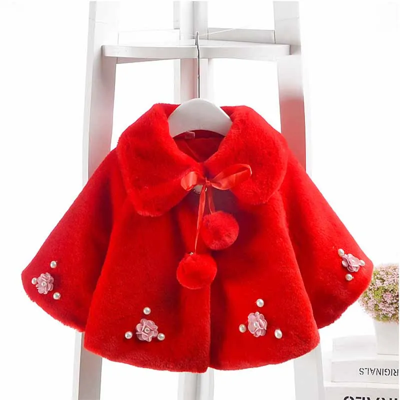 

Infant Baby Girls Coat 0-3T New Spring Winter Warm Baby Girl Clothes Cute Coat Cloak Jacket Cute Kids Flower Pattern Outerwear