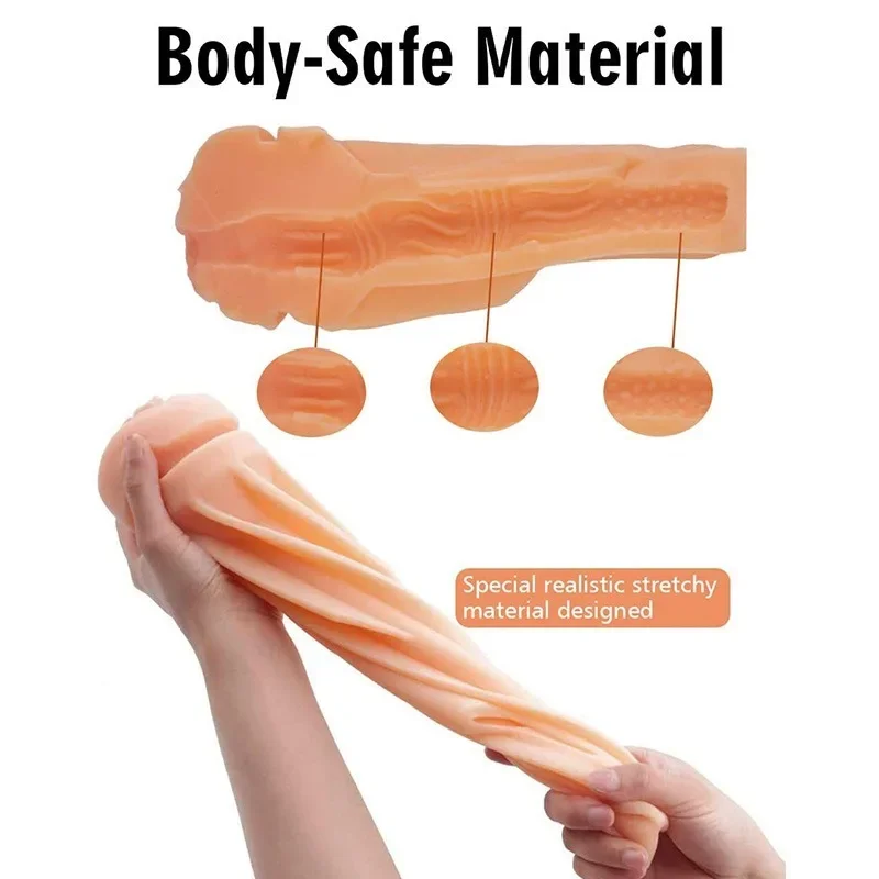 Male Masturbator Cup Silicone Vagina Stroker Pocket Pussy Blowjob Endurance Exercise Masturbation Sex Toys for Men Adult Goods