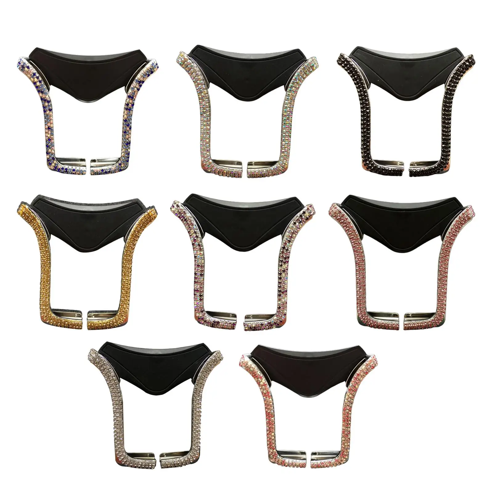 حامل هاتف السيارة الأنيق مع حجر الراين الكريستالي للهواتف مقاس 4.0-6.5 بوصة