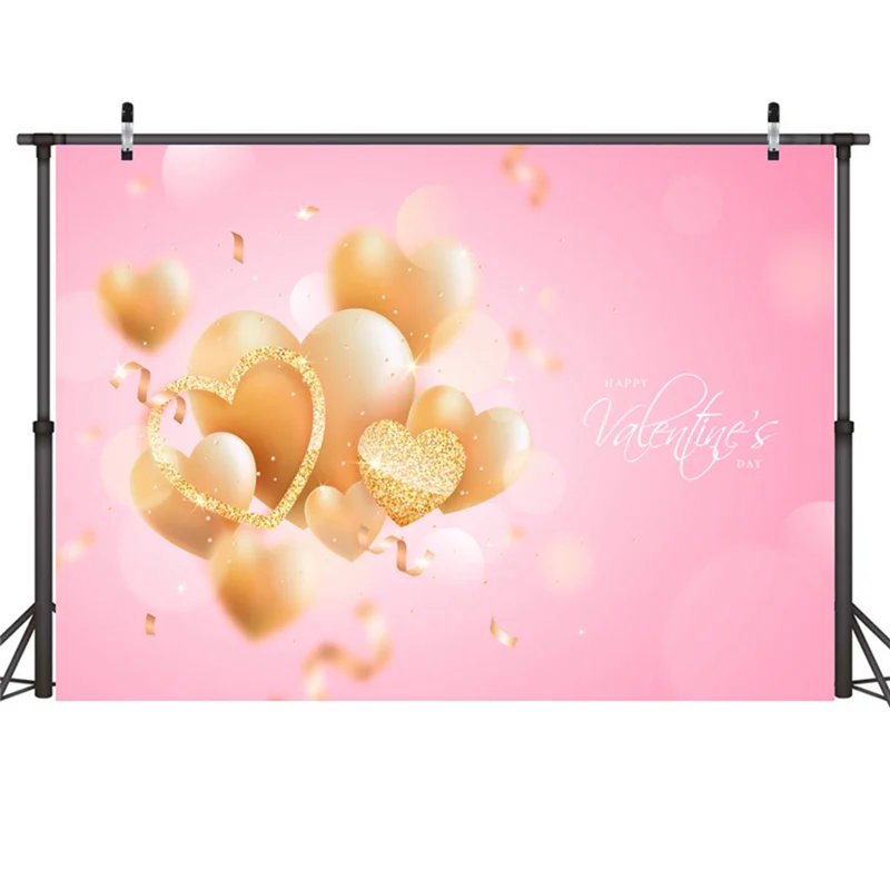 

Stable Performance-210X150cm Valentine's Day Background Cloth Love Flower Photo Material Photography Background Cloth, A Easy To