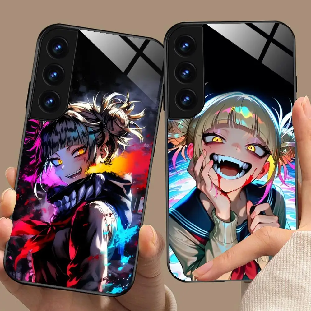 MHA Himiko Toga Handyhülle für Samsung Galaxy S26 S25 S24 S23 S22 S21 S20 Note20 Plus FE Ultra Glas Bunte Schutzhülle