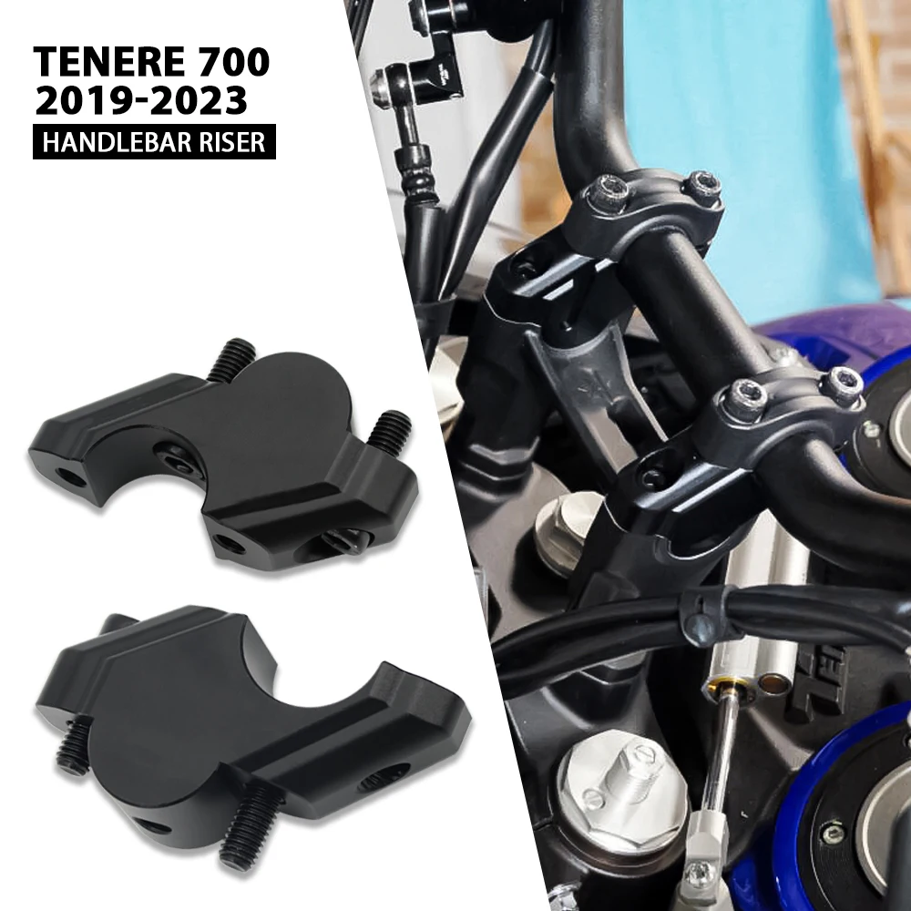 

TENERE 700 2019 - 2023 Motorcycle CNC Aluminum Handlebar Riser Handle Bar Mount Clamp Adapter For Yamaha Tenere 700 T 700 T7