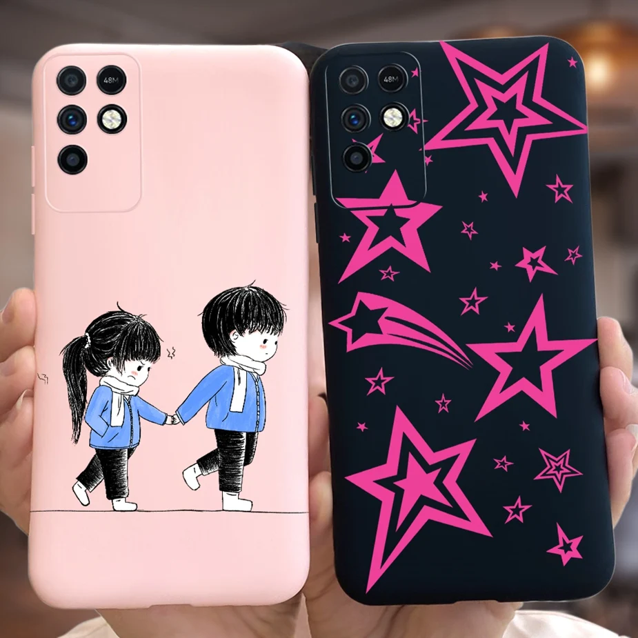 For Infinix Note 10 Case X693 Cute Bear Cartoon Cover Soft Silicone TPU Phone Case For Infinix Note 10 Pro NFC Note10 Back Cover